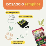 Esca Topicida Elimina Topi e Ratti in Grano Rosso Ratticida Bromadiolone 1,5 Kg