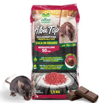 Esca Topicida Elimina Topi e Ratti in Grano Rosso Ratticida Bromadiolone 1,5 Kg