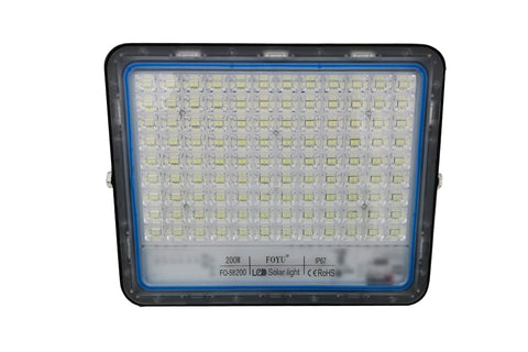 FARO FARETTO LED CON PANNELLO SOLARE LUCE FREDDA 70W 120W 200W 300W ESTERNO  IP67