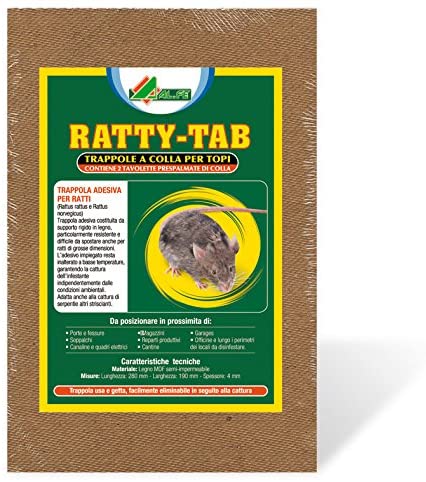Ratty tab trappole a colla tavolette per topi 2 pz – Bama Green Srl